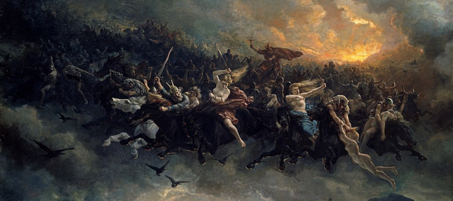 Portada Servidor Odin, Muestra a Odin dirigiendo un descenso de los cielos